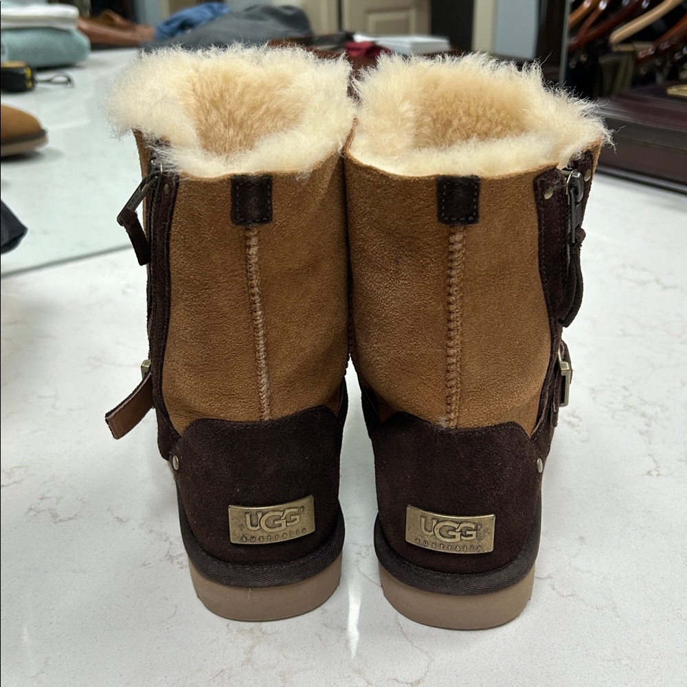 UGG Tan and Brown Ankle Boots - Picture 2 of 3
